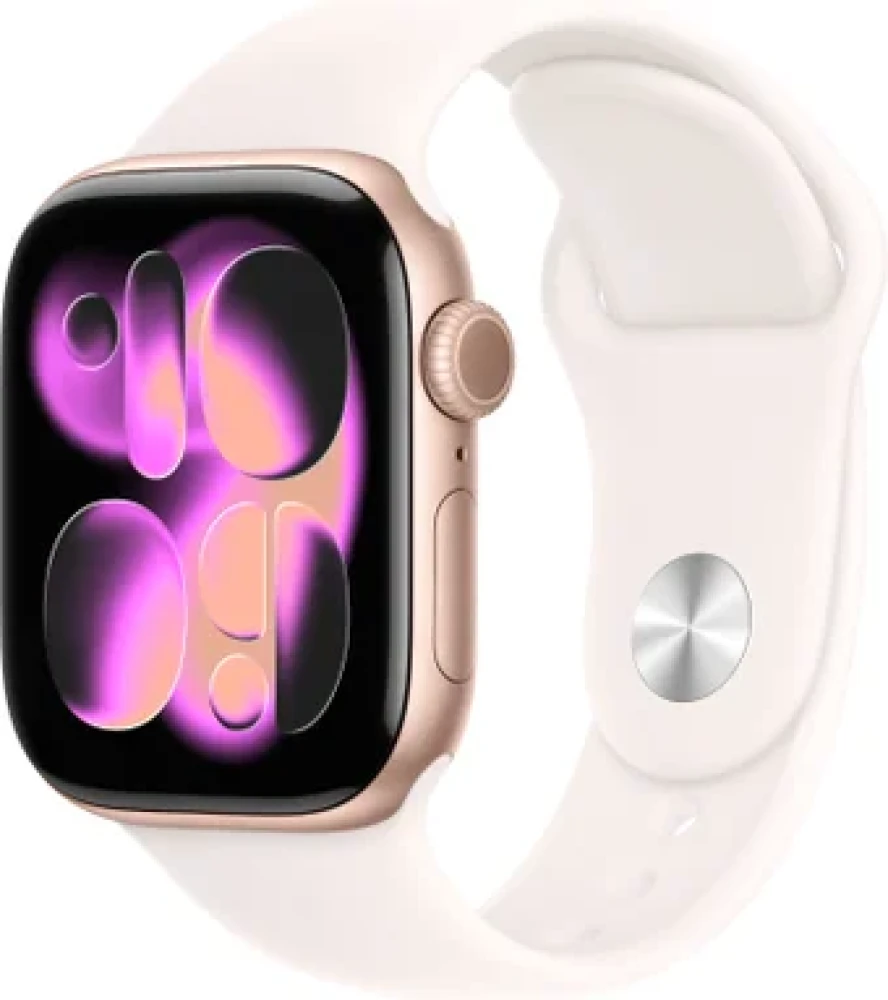 Умные часы Apple Watch Series 11 42 мм (алюминиевый корпус, розовое золото/легкие румяна, спортивный силиконовый ремешок S/M) MEU04 - фото1