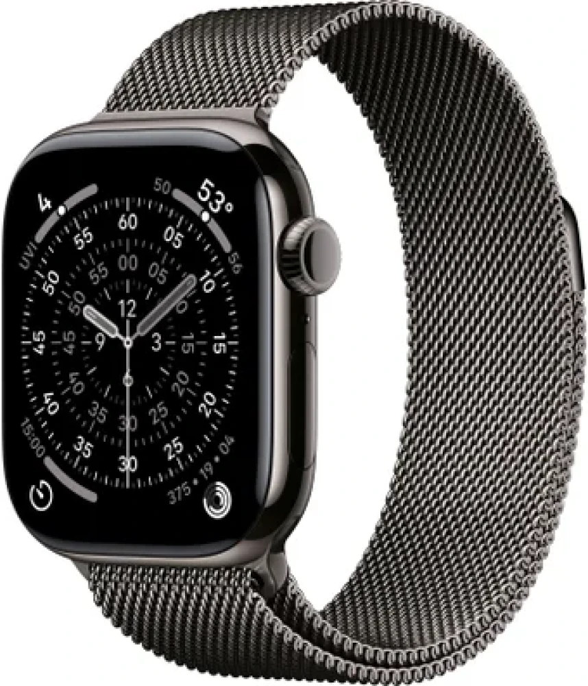Умные часы Apple Watch Series 11 LTE 42 мм (титановый корпус, сланец/сланец, миланская петля) MF8U4 - фото1