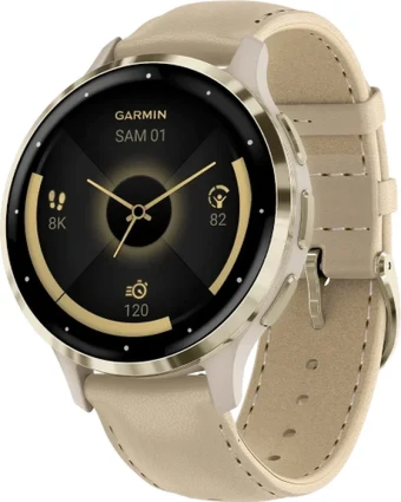 Умные часы Garmin Venu 3S (френч-грей, с кожаным ремешком) - фото1 Умные часы Garmin Venu 3S (френч-грей, с кожаным ремешком) - фото1