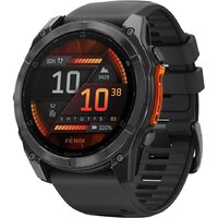 Умные часы Garmin Fenix 8 51мм (серый, черный силиконовый ремешок) Умные часы Garmin Fenix 8 51мм (серый, черный силиконовый ремешок)