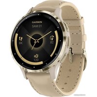 Умные часы Garmin Venu 3S (френч-грей, с кожаным ремешком) - фото1