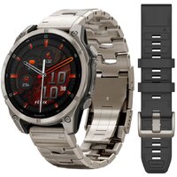 Умные часы Garmin Fenix 8 Sapphire, Titanium 47мм (светло-серый, титановый ремешок) - фото1