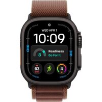 Умные часы Apple Watch Ultra 4 LTE 49 мм (титановый корпус, черный/бургунди, текстильный ремешок размера M) - фото2 Умные часы Apple Watch Ultra 4 LTE 49 мм (титановый корпус, черный/бургунди, текстильный ремешок размера M) - фото2