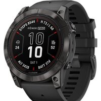 Умные часы Garmin Fenix 7X Pro Sapphire Solar (карбоново-серый титан/черный) - фото1