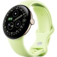 Умные часы Google Pixel Watch 4 41 мм (глянцевый золотистый/лемонграсс, спортивный силиконовый ремешок) - фото1