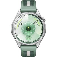 Умные часы Huawei Watch GT 6 46 мм (серебристый, с зеленым плетеным ремешком, международная версия) - фото2