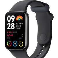 Фитнес-браслет Xiaomi Smart Band 8 Pro (серый, с черным силиконовым ремешком, международная версия) - фото1