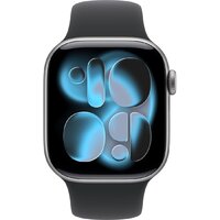 Умные часы Apple Watch Series 11 42 мм (алюминиевый корпус, космический серый/черный, спортивный силиконовый ремешок M/L) фото-2 Умные часы Apple Watch Series 11 42 мм (алюминиевый корпус, космический серый/черный, спортивный силиконовый ремешок M/L) фото-2