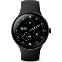 Умные часы Google Pixel Watch 4 45 мм (черный матовый/обсидиан, спортивный силиконовый ремешок) - фото2