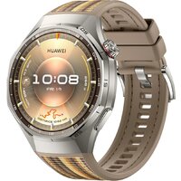Умные часы Huawei Watch GT 6 Pro 46 мм (серебристый, с коричневым плетеным ремешком, международная версия) - фото1