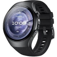 Умные часы Huawei Watch 5 46 мм (черный, с черным силиконовым ремешком, международная версия) - фото1