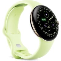 Умные часы Google Pixel Watch 4 41 мм (глянцевый золотистый/лемонграсс, спортивный силиконовый ремешок) - фото2