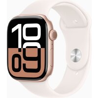 Умные часы Apple Watch Series 10 46 мм (алюминиевый корпус, розовое золото/легкие румяна, спортивный силиконовый ремешок S/M) - фото1 Умные часы Apple Watch Series 10 46 мм (алюминиевый корпус, розовое золото/легкие румяна, спортивный силиконовый ремешок S/M) - фото1