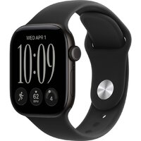 Умные часы Apple Watch Series 12 42 мм (алюминиевый корпус, черный/черный, спортивный силиконовый ремешок S/M) - фото1 Умные часы Apple Watch Series 12 42 мм (алюминиевый корпус, черный/черный, спортивный силиконовый ремешок S/M) - фото1