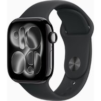 Умные часы Apple Watch Series 11 42 мм (алюминиевый корпус, черный/черный, спортивный силиконовый ремешок M/L) Умные часы Apple Watch Series 11 42 мм (алюминиевый корпус, черный/черный, спортивный силиконовый ремешок M/L)
