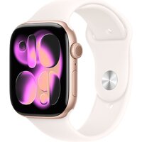 Умные часы Apple Watch Series 11 46 мм (алюминиевый корпус, розовое золото/легкие румяна, спортивный силиконовый ремешок S/M) Умные часы Apple Watch Series 11 46 мм (алюминиевый корпус, розовое золото/легкие румяна, спортивный силиконовый ремешок S/M)