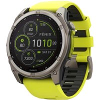 Умные часы Garmin Fenix 8 Solar, Sapphire 51мм (титановый, желтый силиконовый ремешок) Умные часы Garmin Fenix 8 Solar, Sapphire 51мм (титановый, желтый силиконовый ремешок)