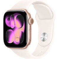 Умные часы Apple Watch Series 11 42 мм (алюминиевый корпус, розовое золото/легкие румяна, спортивный силиконовый ремешок M/L) Умные часы Apple Watch Series 11 42 мм (алюминиевый корпус, розовое золото/легкие румяна, спортивный силиконовый ремешок M/L)