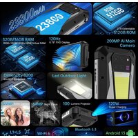 Телефон Unihertz Tank 3 Pro 16GB/512GB (черный/серый) фото-3 Телефон Unihertz Tank 3 Pro 16GB/512GB (черный/серый) фото-3
