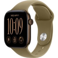 Умные часы Apple Watch Series 12 42 мм (алюминиевый корпус, темная бронза/оливковый, спортивный силиконовый ремешок M/L) - фото1 Умные часы Apple Watch Series 12 42 мм (алюминиевый корпус, темная бронза/оливковый, спортивный силиконовый ремешок M/L) - фото1